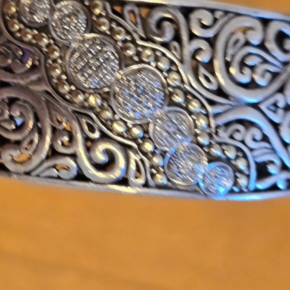 Effy Large Sterling Silver and Diamond Bracelet - Picture 1 of 4